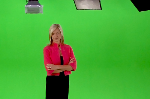 Kathryn tappen on set